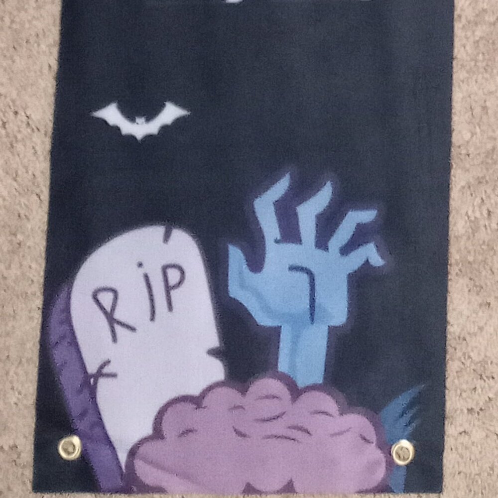 Halloween Porch Sign Trick or Treat Vertical Banners - RIP Tombstones - Picture 4 of 5